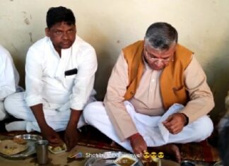 आलू-परवल की तरकारी में मंत्री धर्मवीर प्रजापति को मिला दलित प्रेम